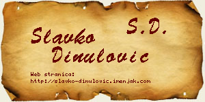 Slavko Dinulović vizit kartica
